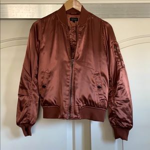 TopShop Burgundy/Rust Bomber
